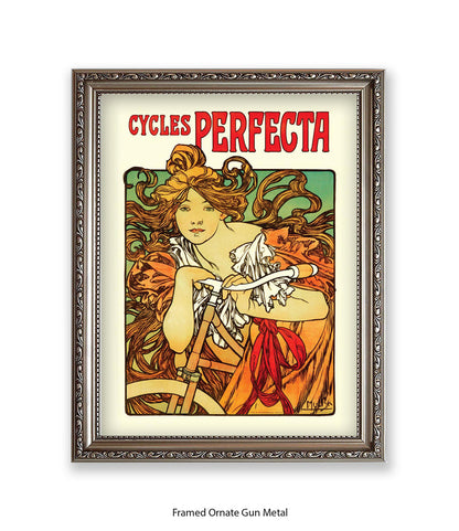 Cycles Perfecta Mucha Art Print