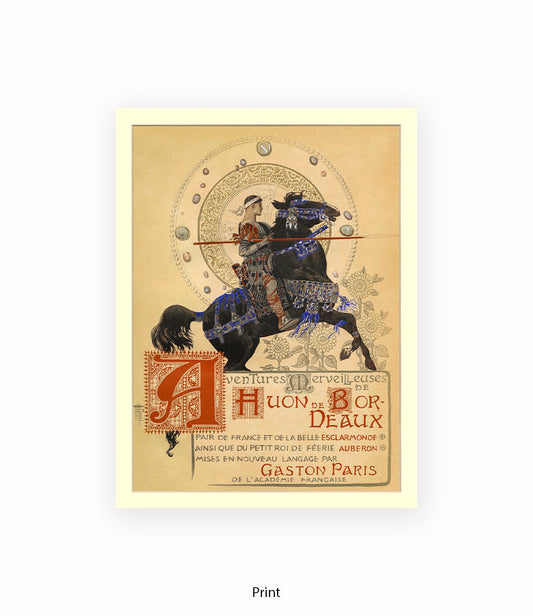 Houn De Bordeaux - Man On Horse With Spear Art Print