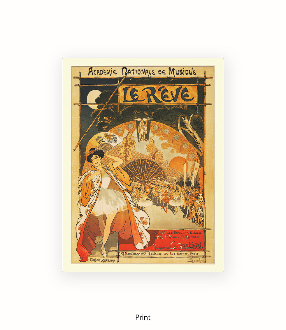 Le Revue - Academie Nationale De Musique -Steinlen Art Print