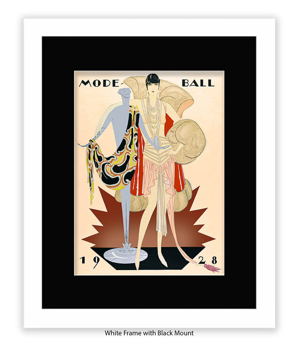 Mode Ball 1928 - Girl Maniquinn Art Print