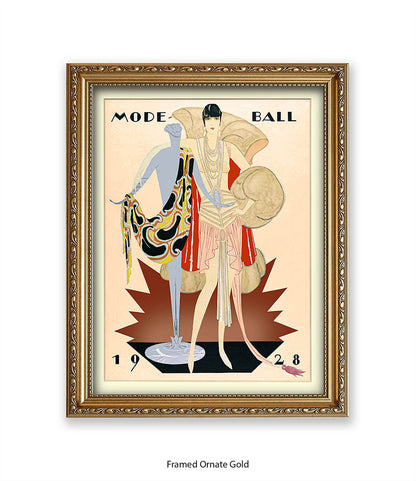 Mode Ball 1928 - Girl Maniquinn Art Print