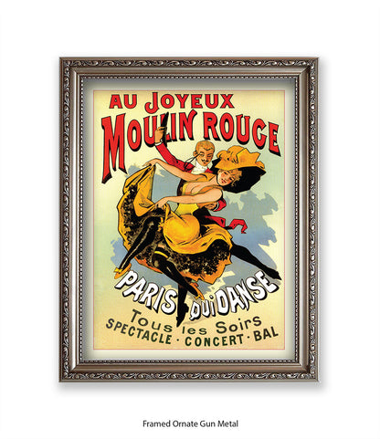 Moulin Rouge Joyeux Dancers Art Print