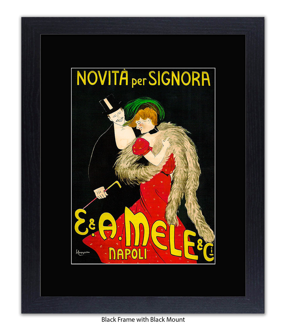 Novita Per Signora - Couple - Napoli - Cappiello Art Print