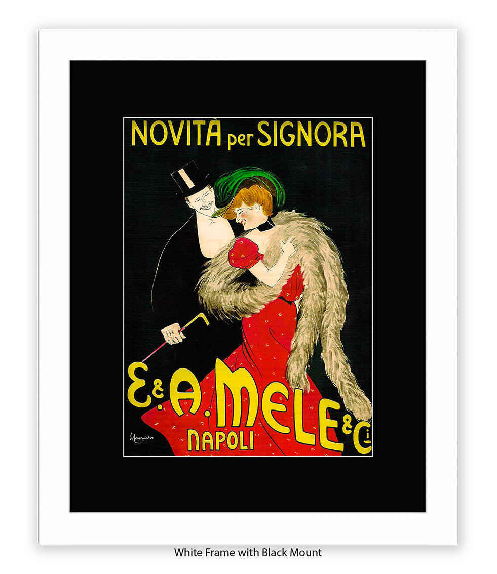 Novita Per Signora - Couple - Napoli - Cappiello Art Print