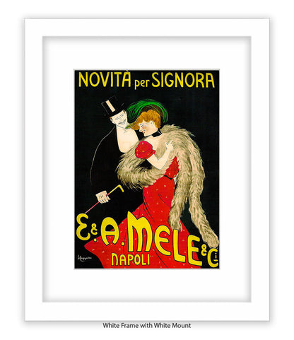 Novita Per Signora - Couple - Napoli - Cappiello Art Print