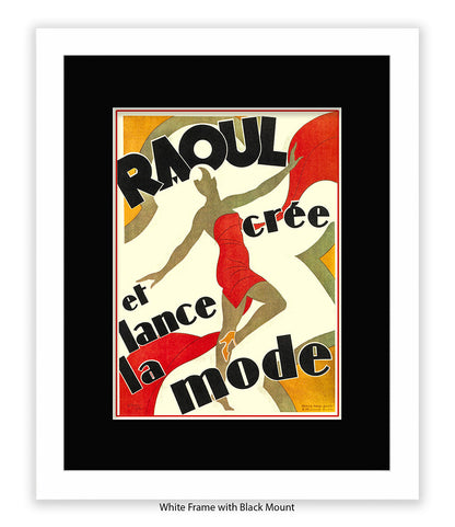 Raoul - Cree Et Lance La Mode - Red Dress  Art Print