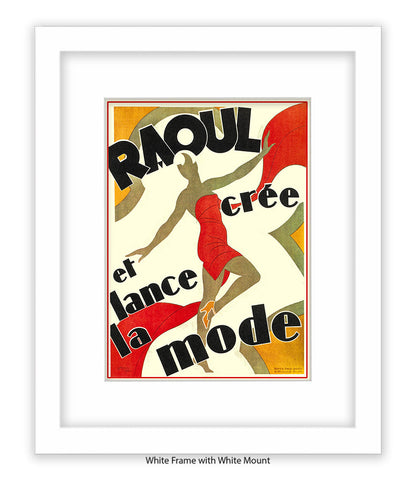 Raoul - Cree Et Lance La Mode - Red Dress  Art Print