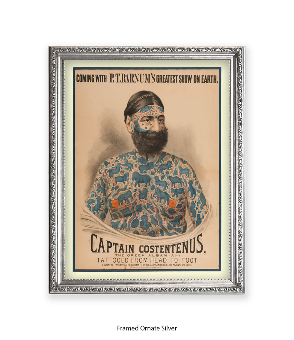 Captain Constentenus Tattoo Man Art Print