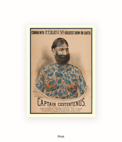 Captain Constentenus Tattoo Man Art Print