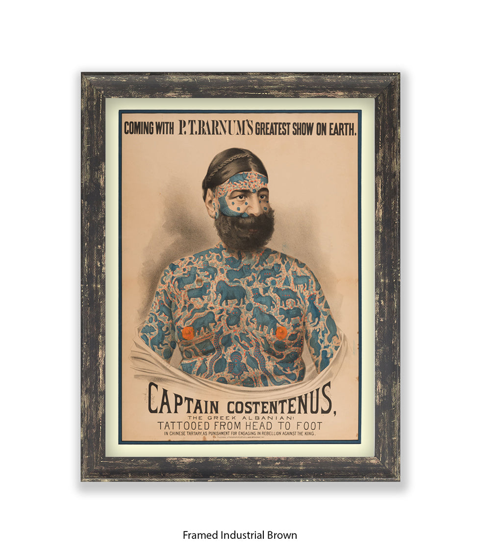 Captain Constentenus Tattoo Man Art Print