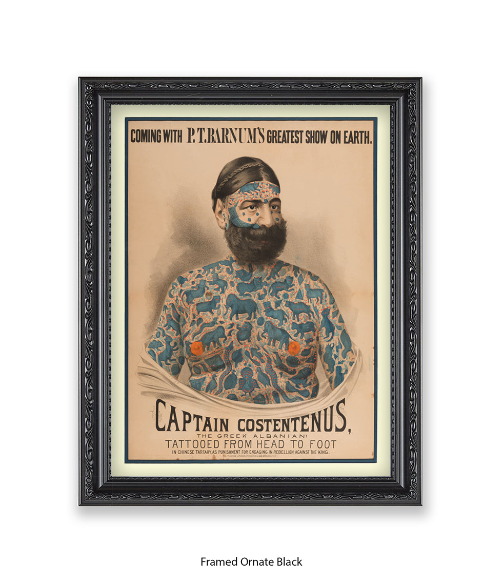 Captain Constentenus Tattoo Man Art Print