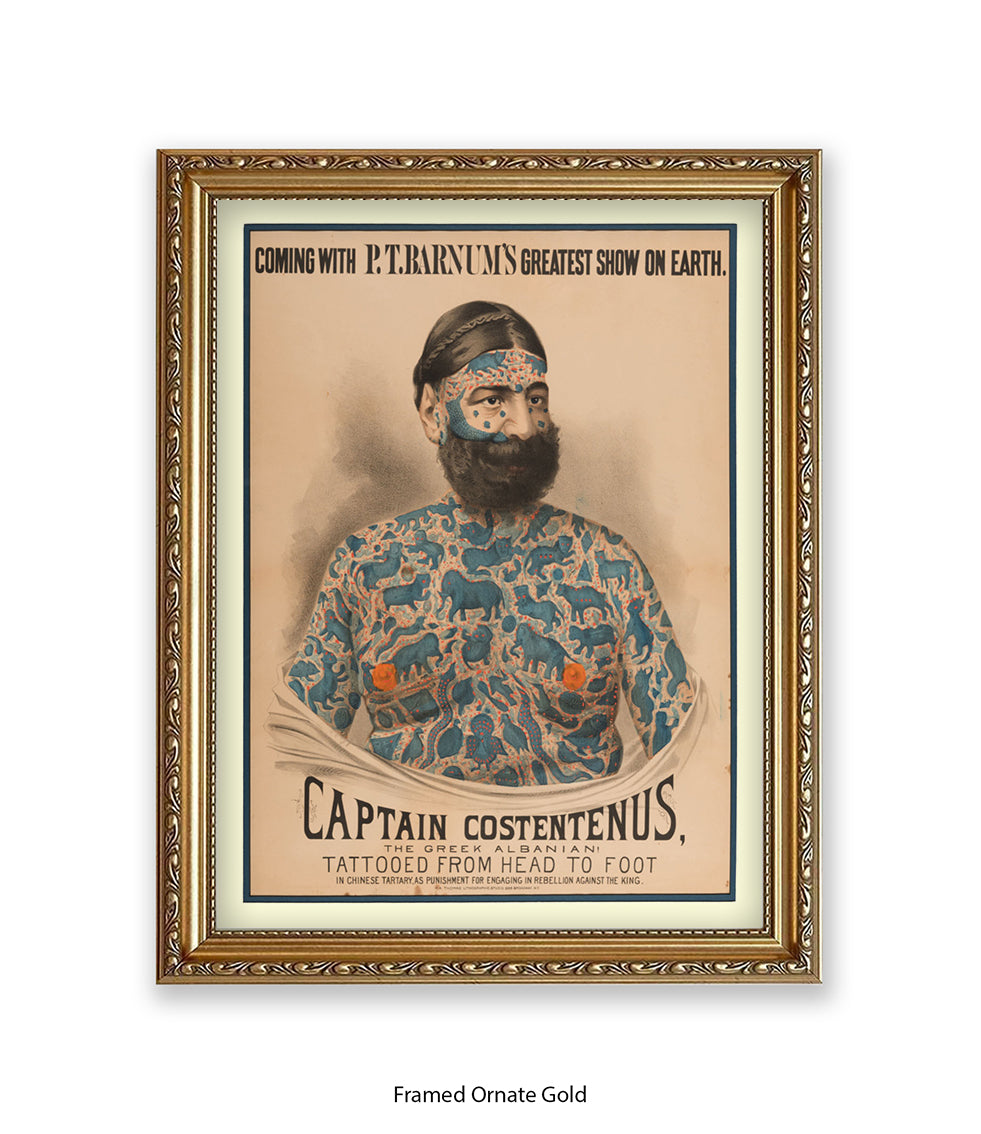 Captain Constentenus Tattoo Man Art Print