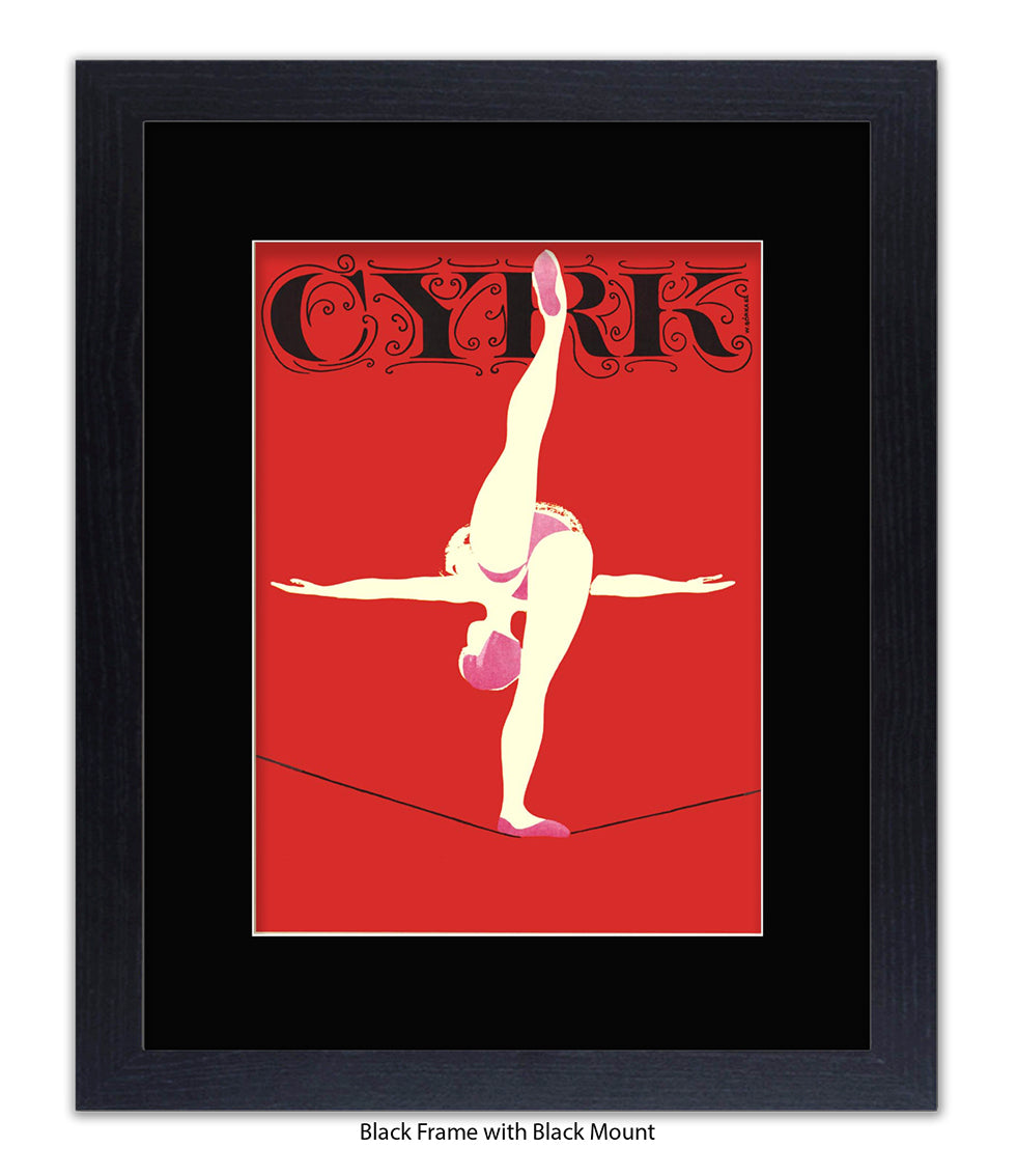 Tightrope CYRK Red Art Print