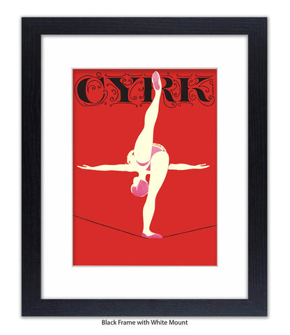 Tightrope CYRK Red Art Print