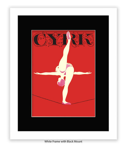 Tightrope CYRK Red Art Print