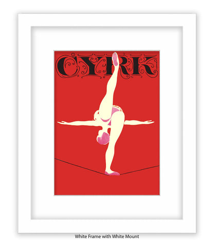 Tightrope CYRK Red Art Print