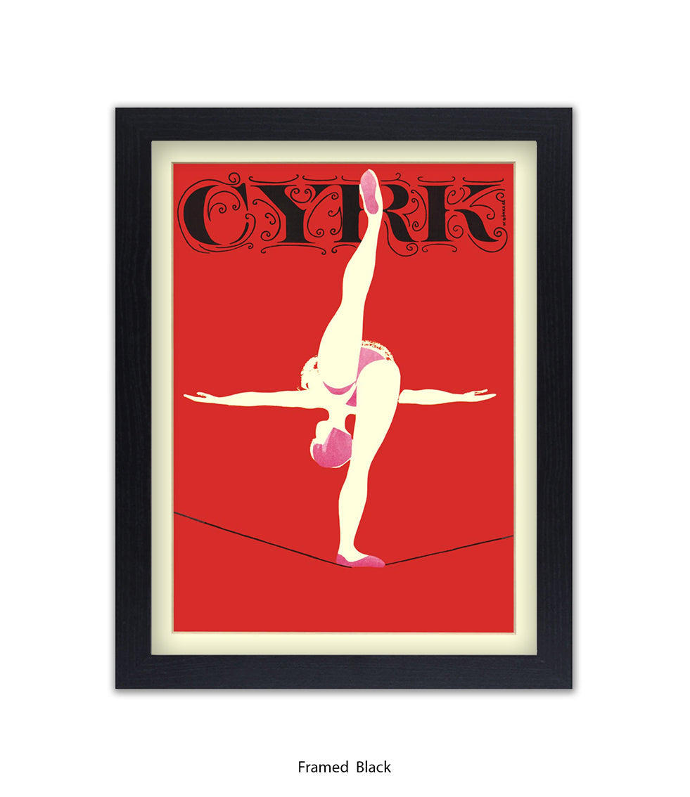 Tightrope CYRK Red Art Print