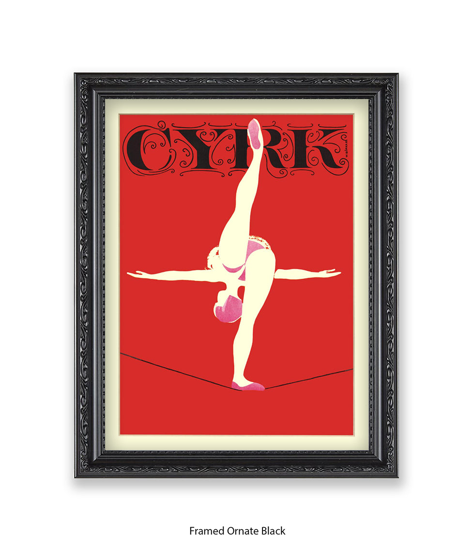 Tightrope CYRK Red Art Print