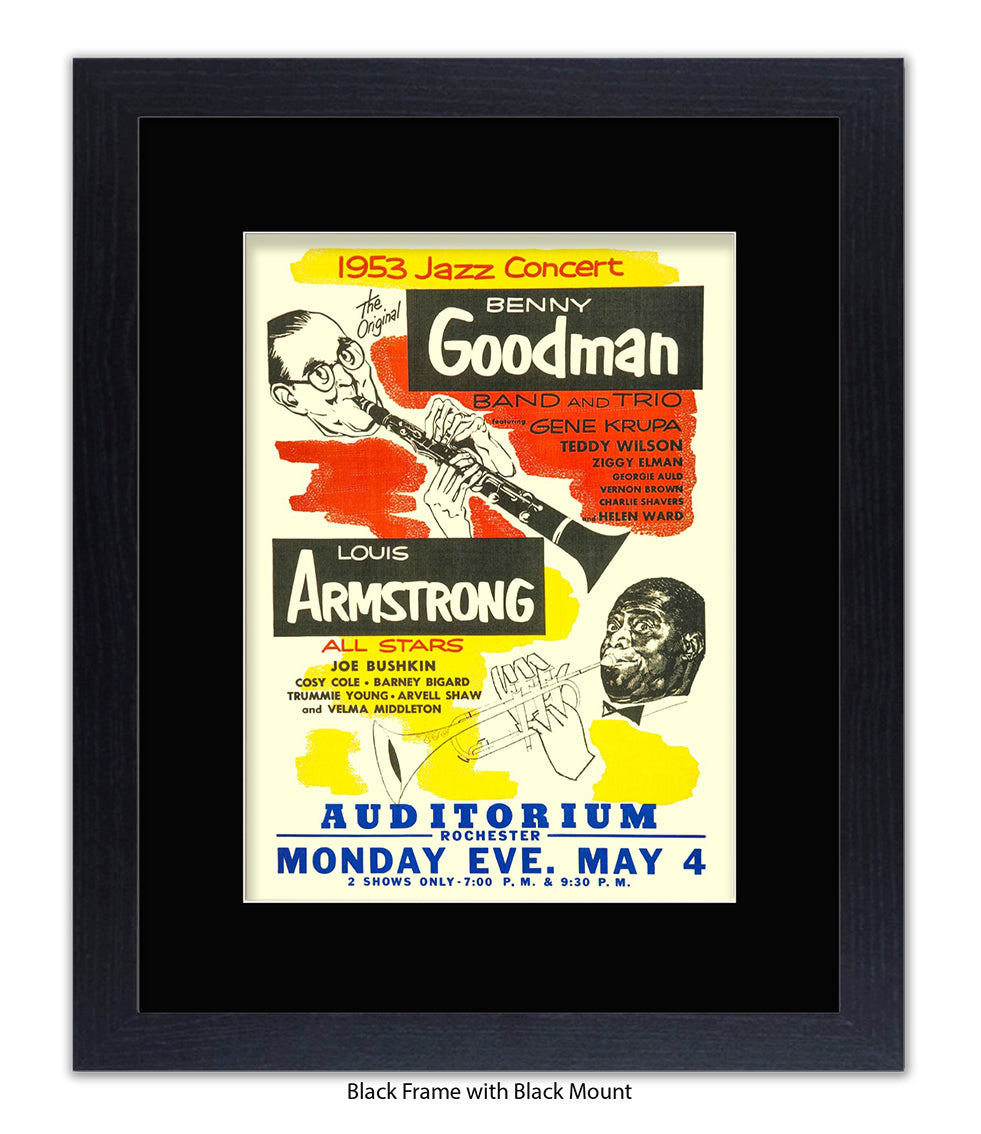 B.Goodman & Louis Armstrong Rochester Art Print