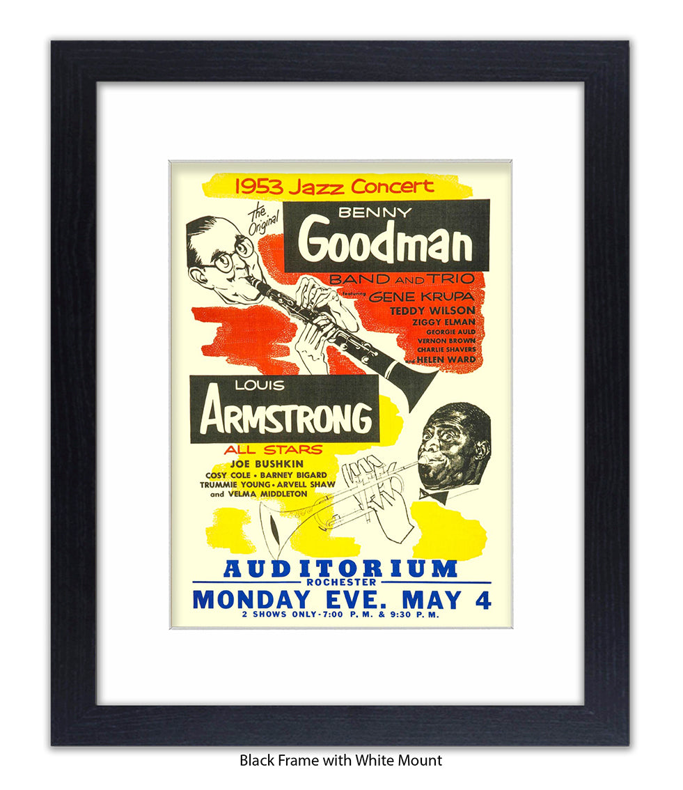 B.Goodman & Louis Armstrong Rochester Art Print