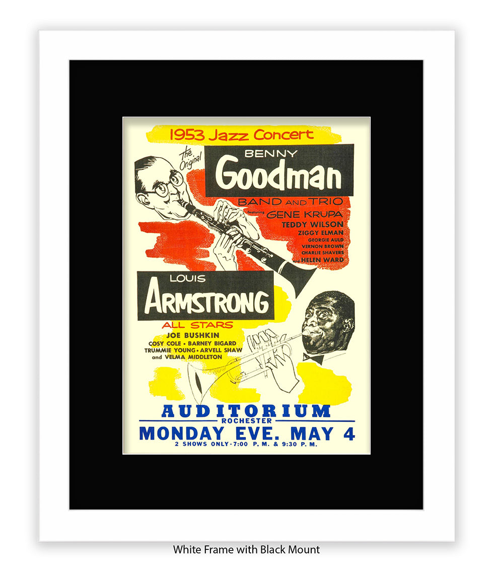 B.Goodman & Louis Armstrong Rochester Art Print