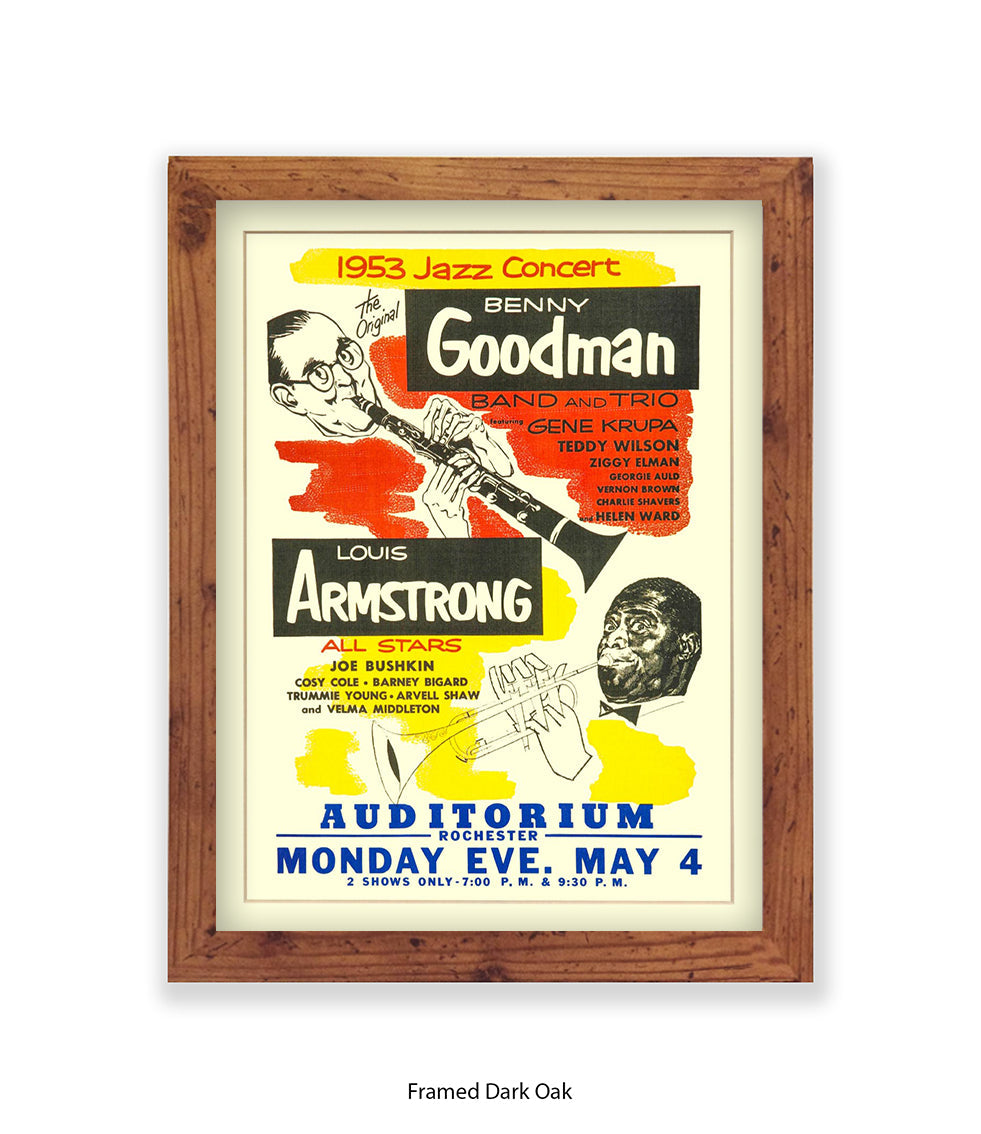 B.Goodman & Louis Armstrong Rochester Art Print