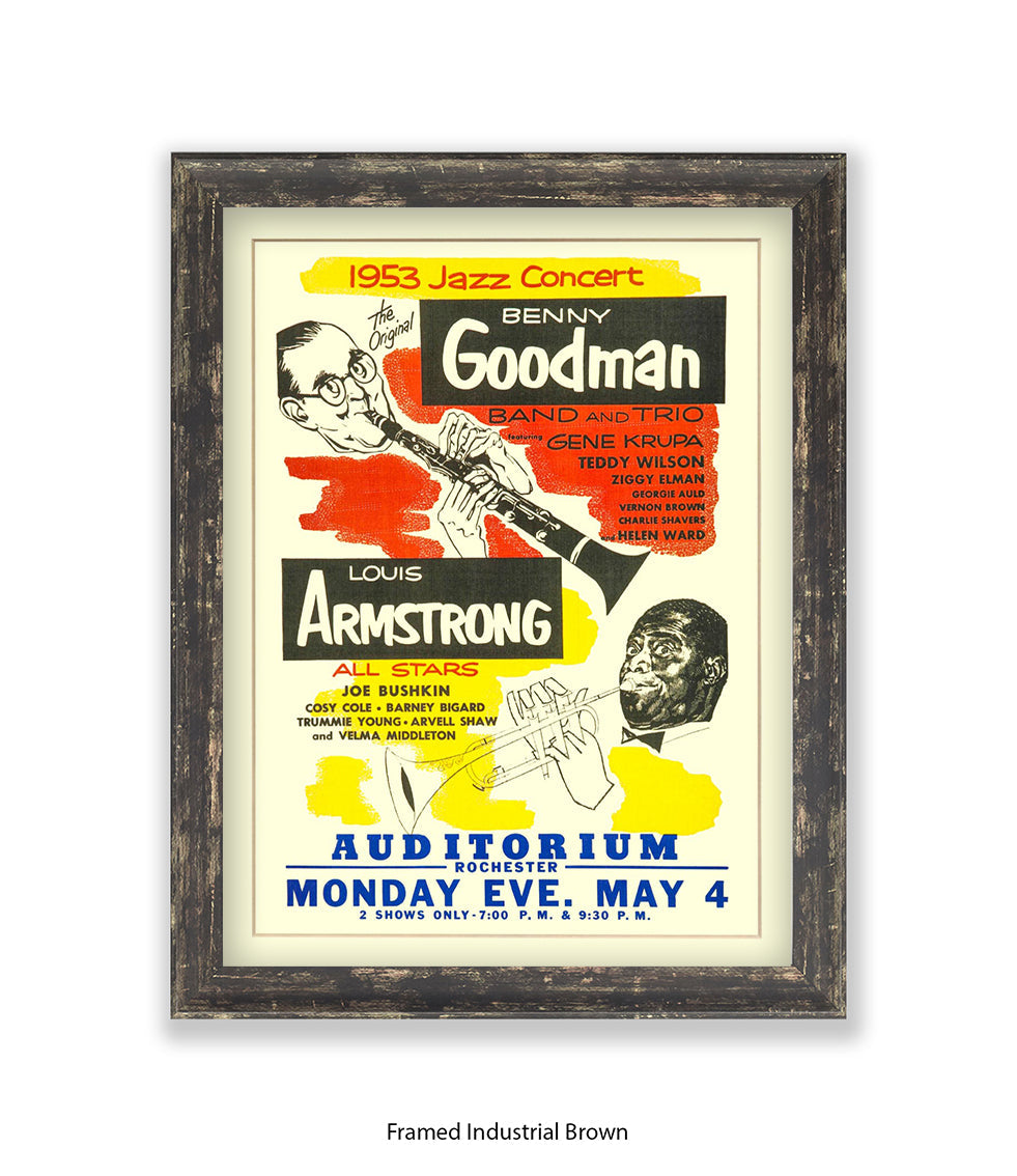 B.Goodman & Louis Armstrong Rochester Art Print