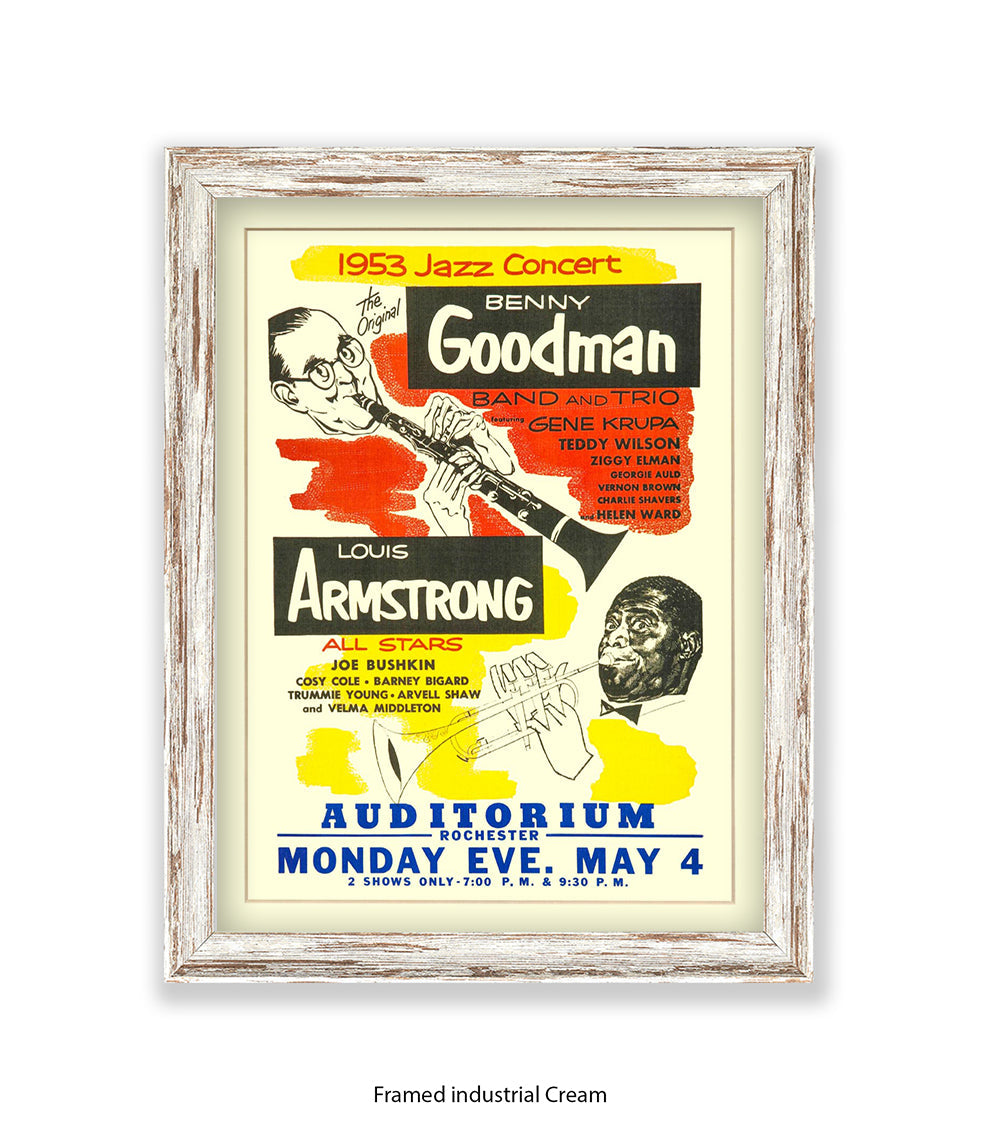 B.Goodman & Louis Armstrong Rochester Art Print