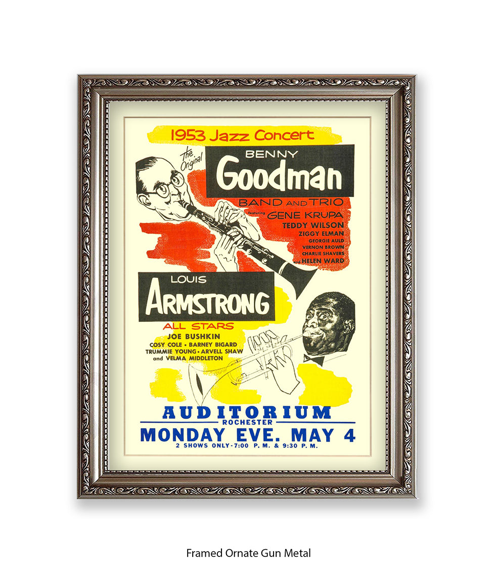 B.Goodman & Louis Armstrong Rochester Art Print