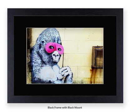 Ape Mask Banksy Art Print