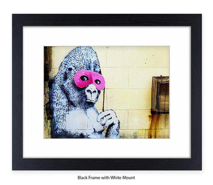 Ape Mask Banksy Art Print