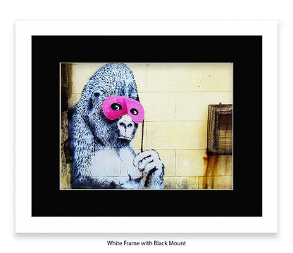 Ape Mask Banksy Art Print