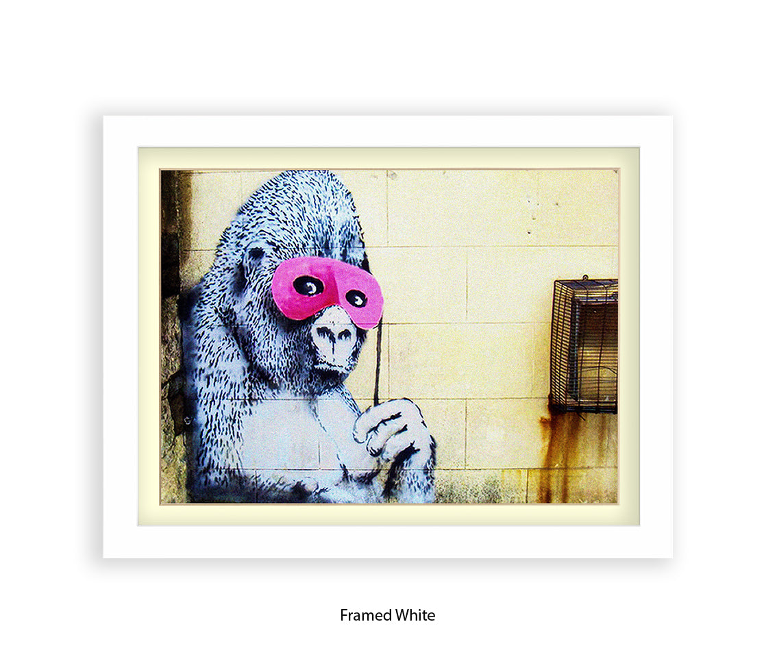 Ape Mask Banksy Art Print