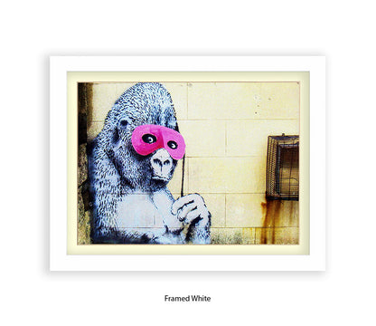 Ape Mask Banksy Art Print