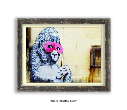 Ape Mask Banksy Art Print