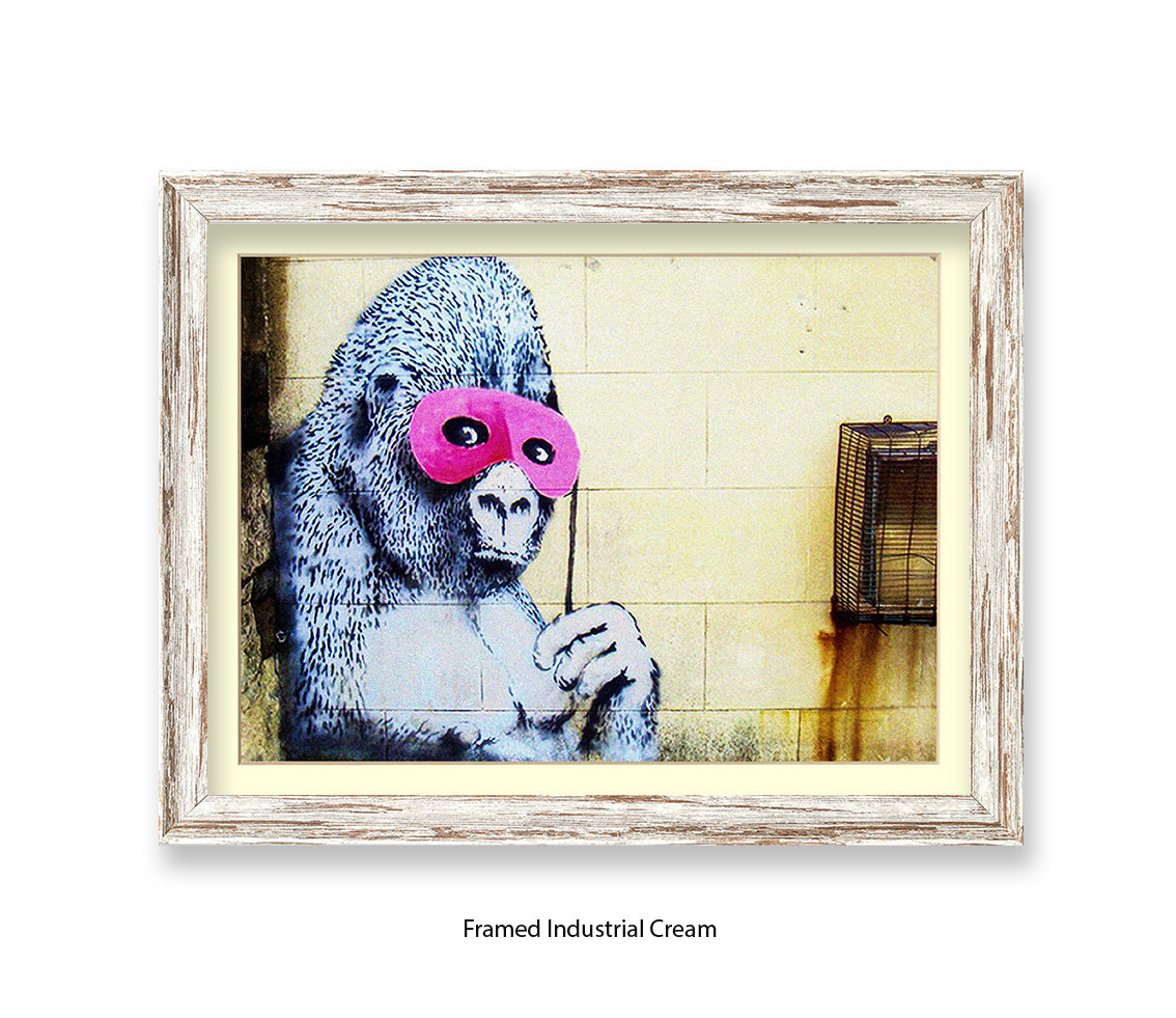 Ape Mask Banksy Art Print