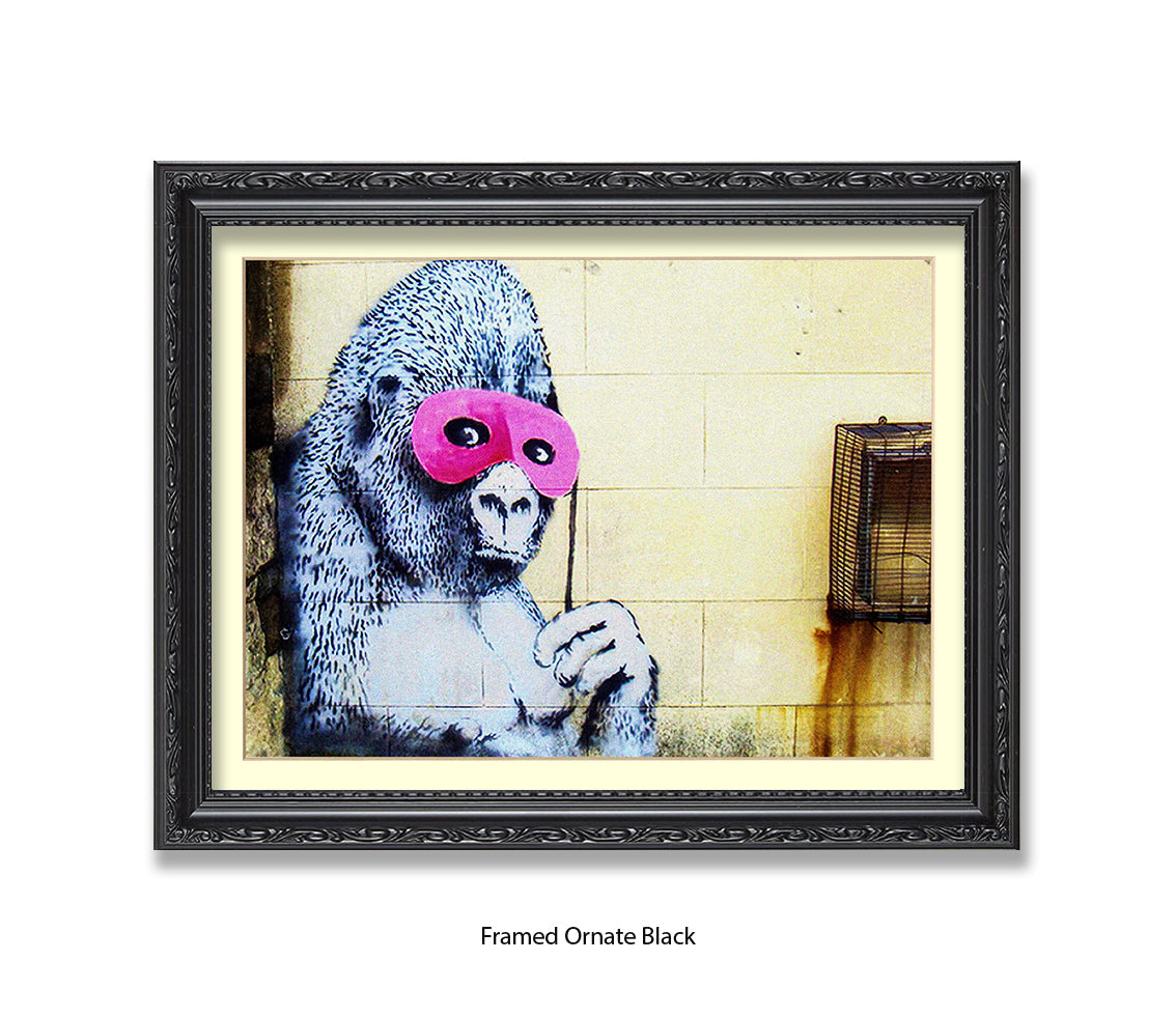 Ape Mask Banksy Art Print