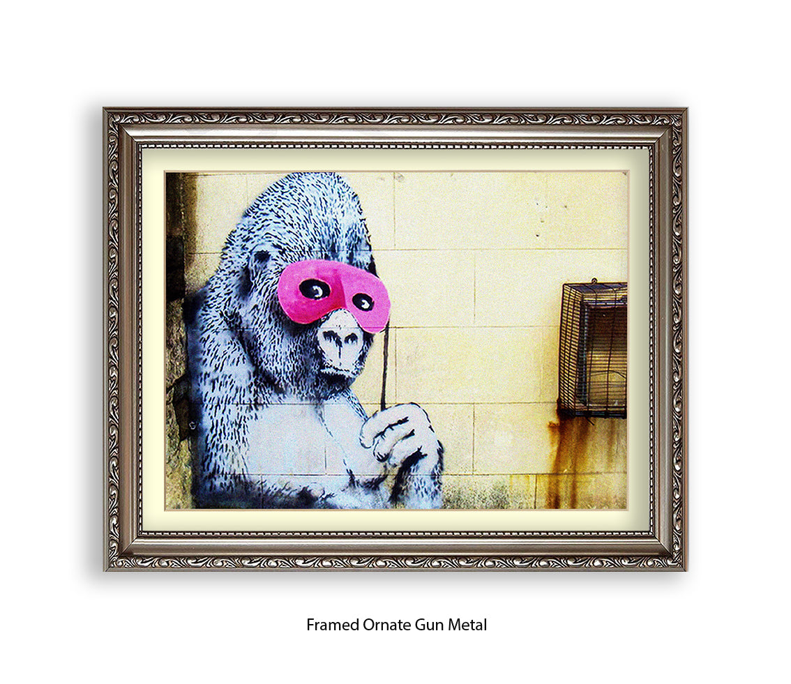 Ape Mask Banksy Art Print