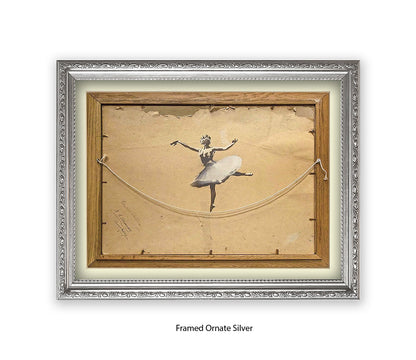 Ballerina Back Of Frame Banksy Art Print