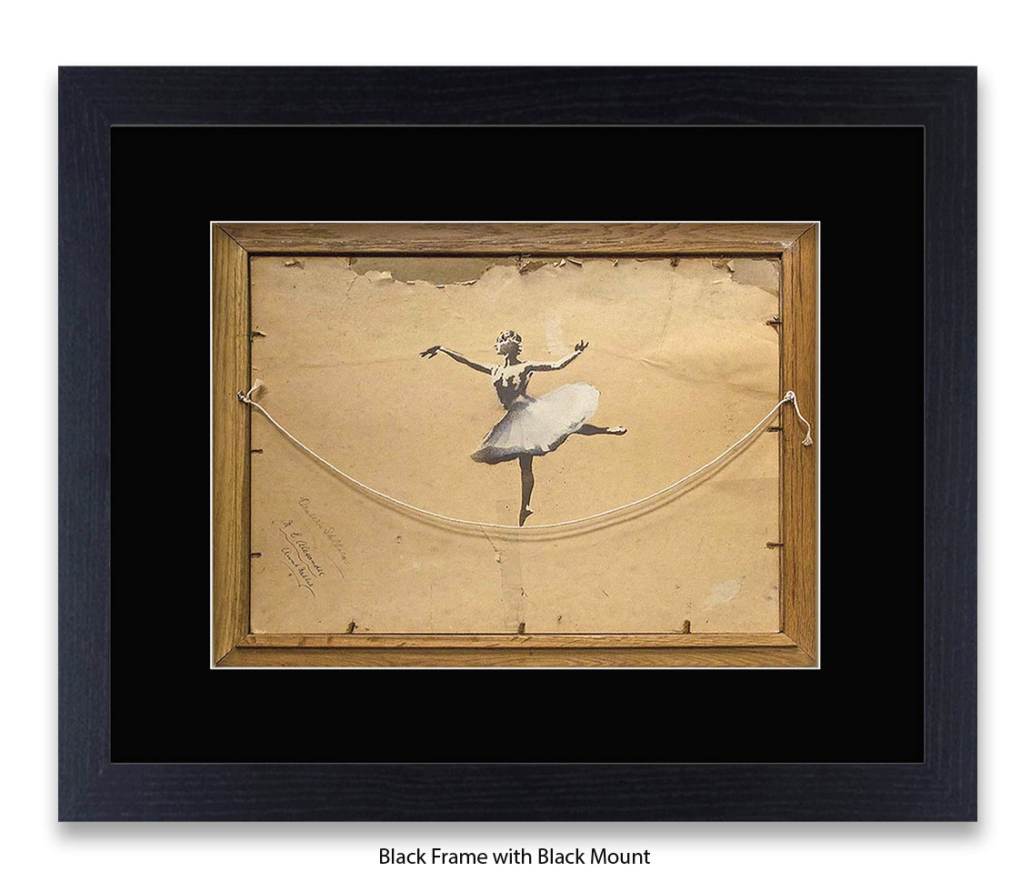 Ballerina Back Of Frame Banksy Art Print