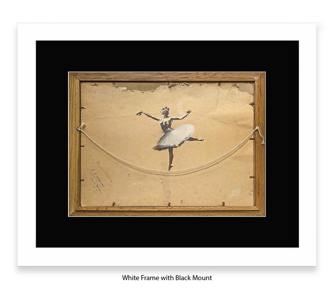 Ballerina Back Of Frame Banksy Art Print