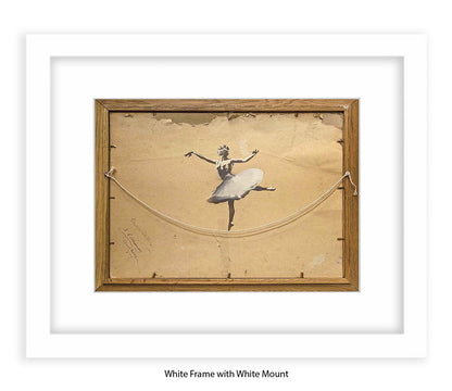 Ballerina Back Of Frame Banksy Art Print