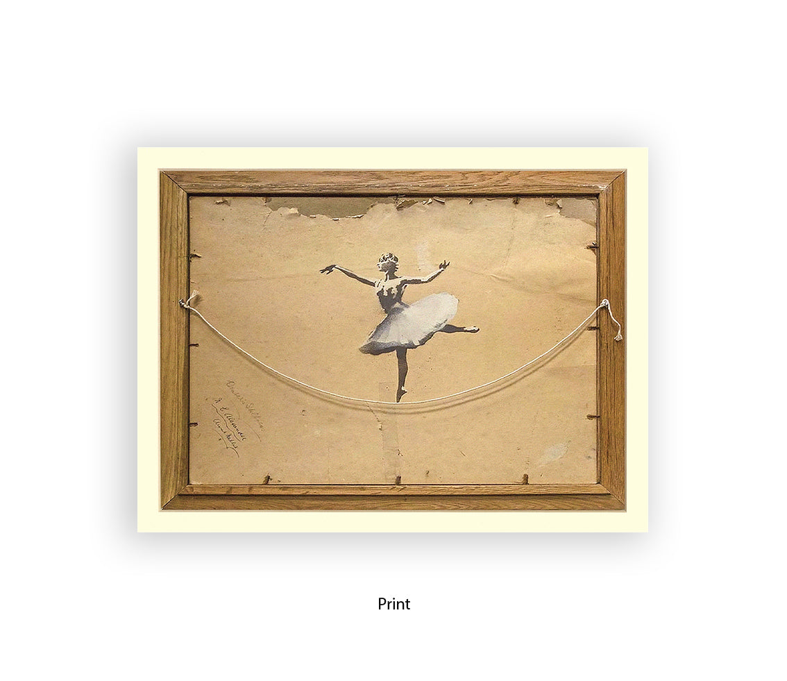 Ballerina Back Of Frame Banksy Art Print