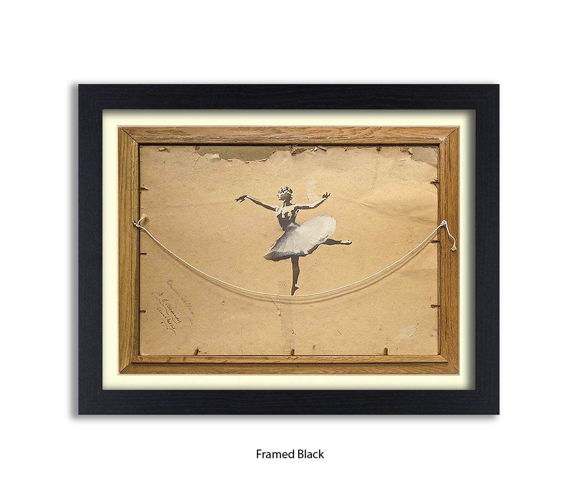 Ballerina Back Of Frame Banksy Art Print