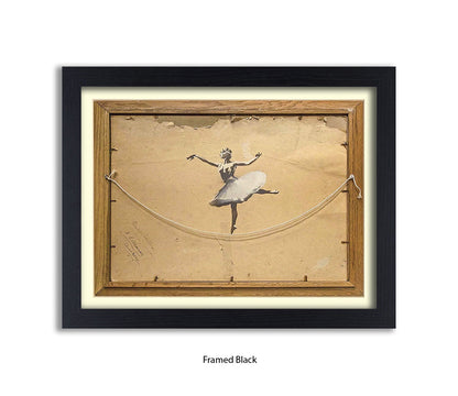 Ballerina Back Of Frame Banksy Art Print