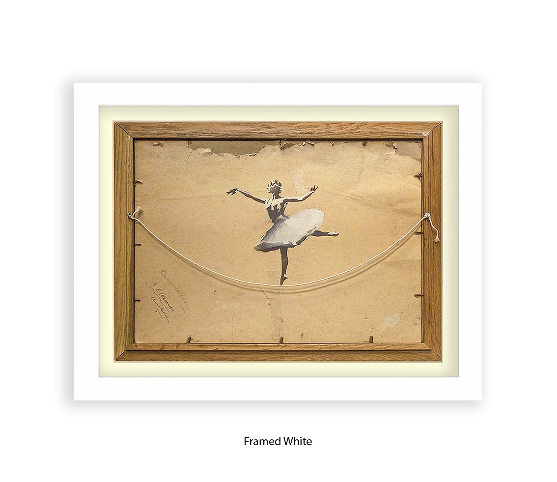 Ballerina Back Of Frame Banksy Art Print