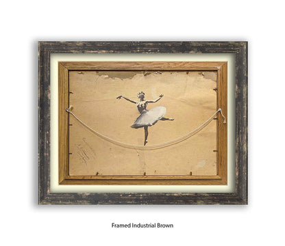 Ballerina Back Of Frame Banksy Art Print