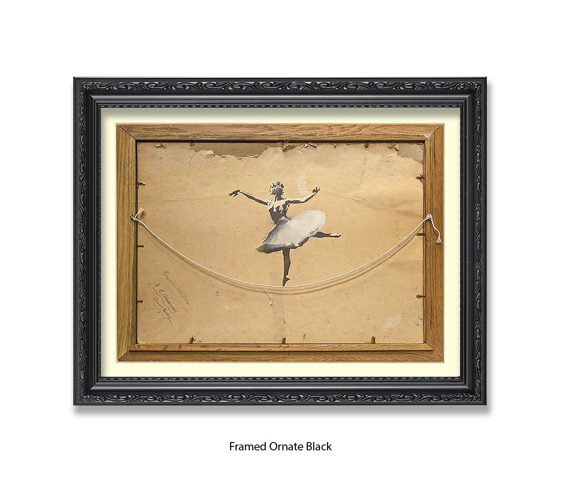 Ballerina Back Of Frame Banksy Art Print