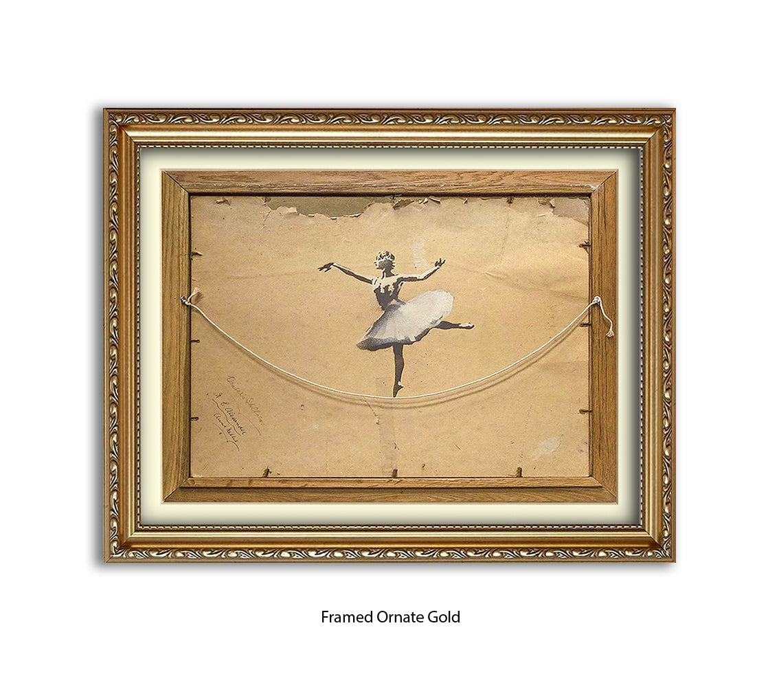 Ballerina Back Of Frame Banksy Art Print