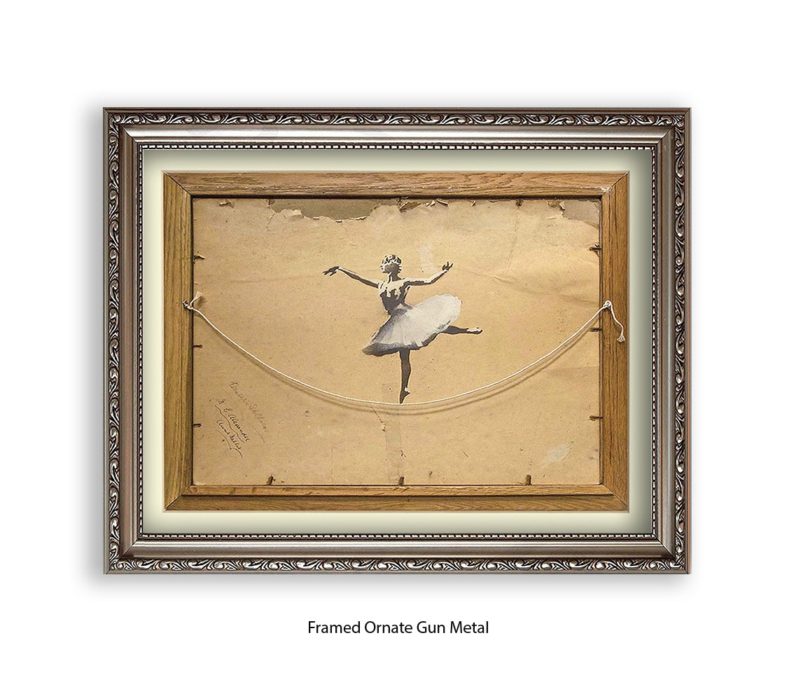 Ballerina Back Of Frame Banksy Art Print